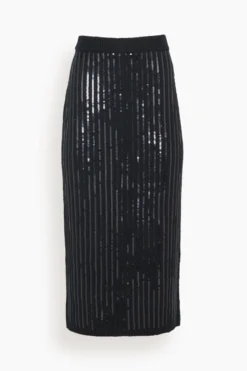 DOROTHEE SCHUMACHER Sequin Statement Skirt In Pure Black