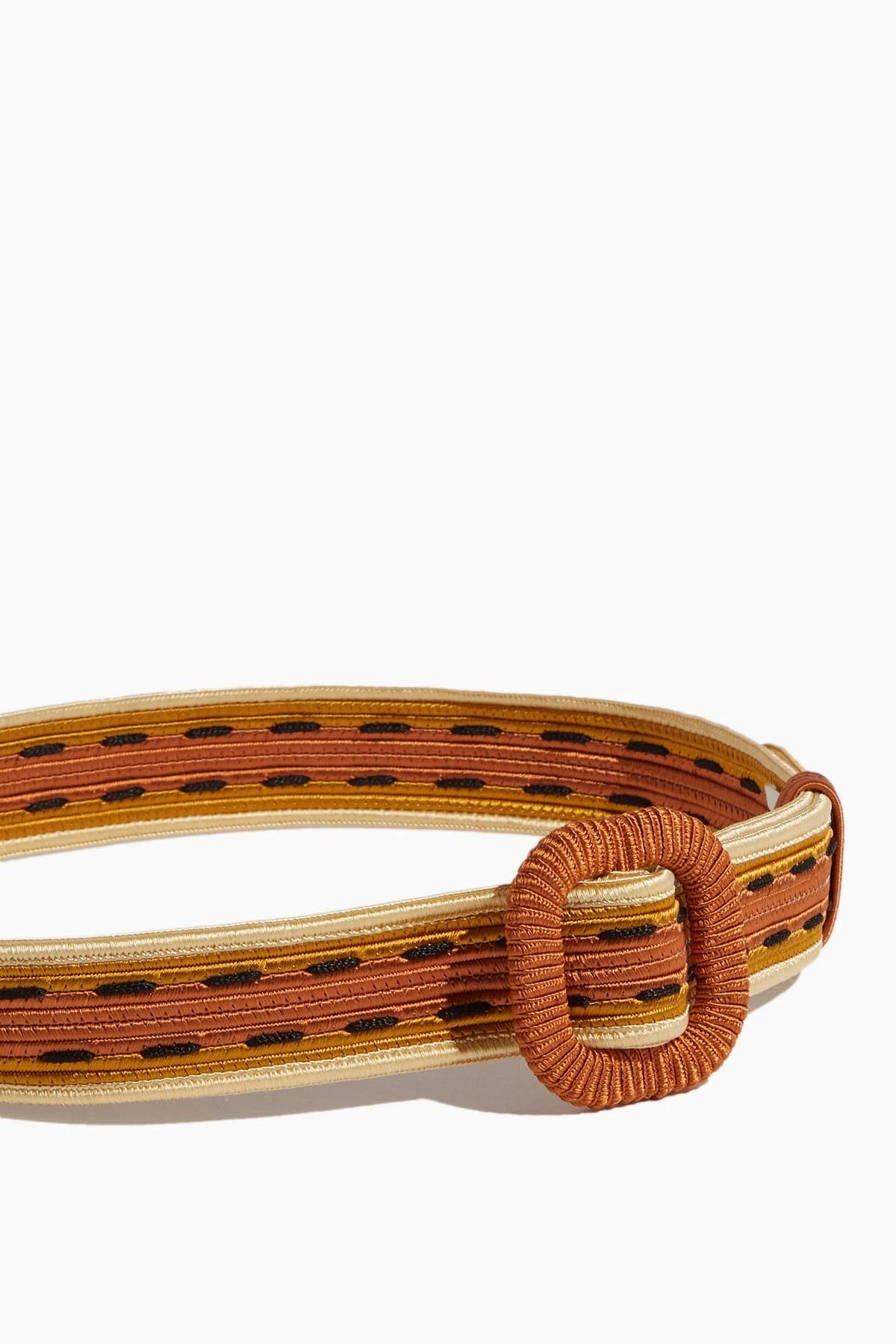 Anselm Square Braided Belt In Camel/Mustard/Eggs - Image 3