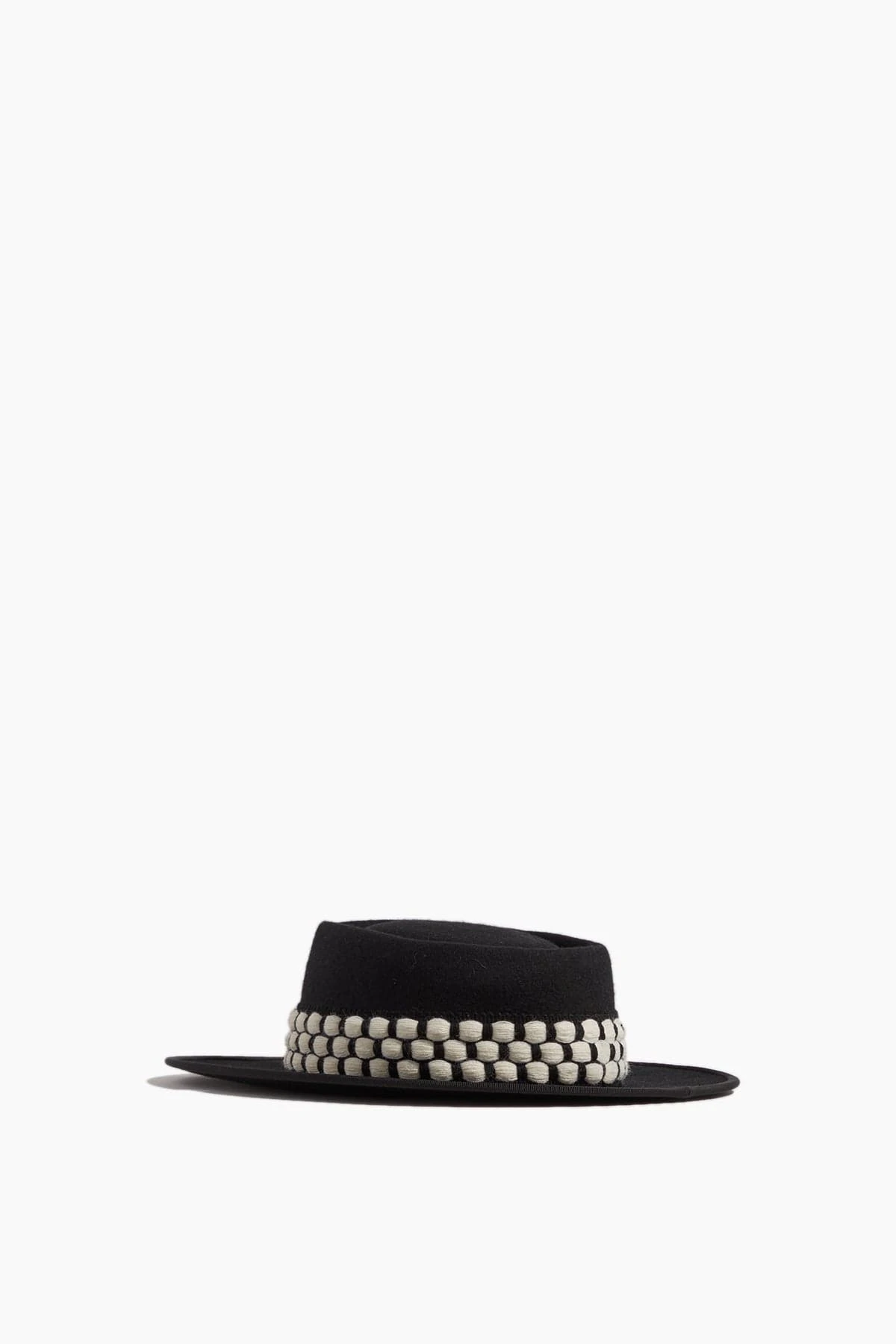 Gerhard Felt Hat In Black/White - Image 4