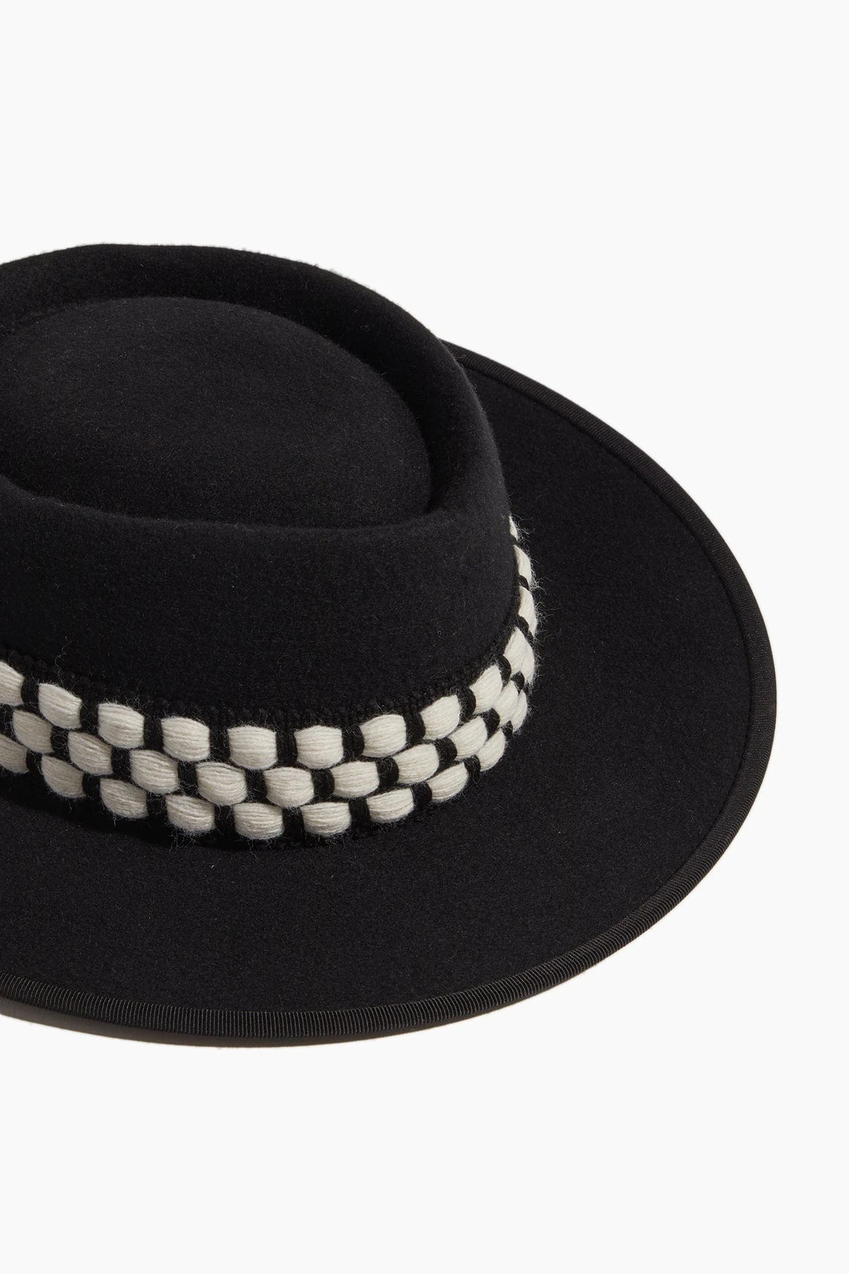 Gerhard Felt Hat In Black/White - Image 5