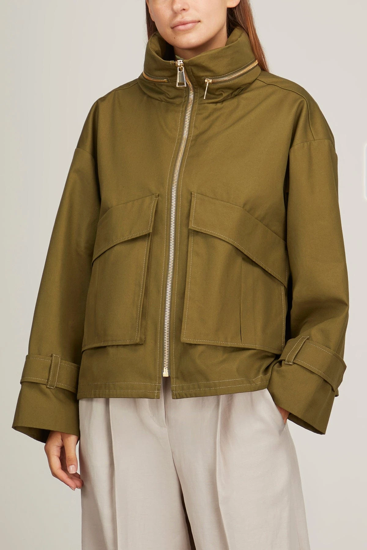 DOROTHEE SCHUMACHER Adventurous Movement Jacket In Khaki - Image 3