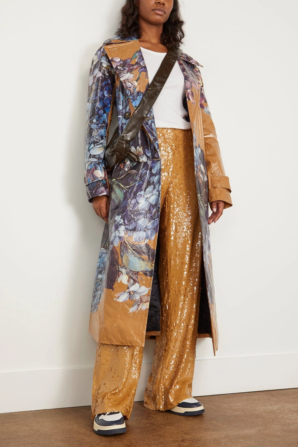 Dries Van Noten Puvis Bis Embroidery Pants In Sand - Image 2