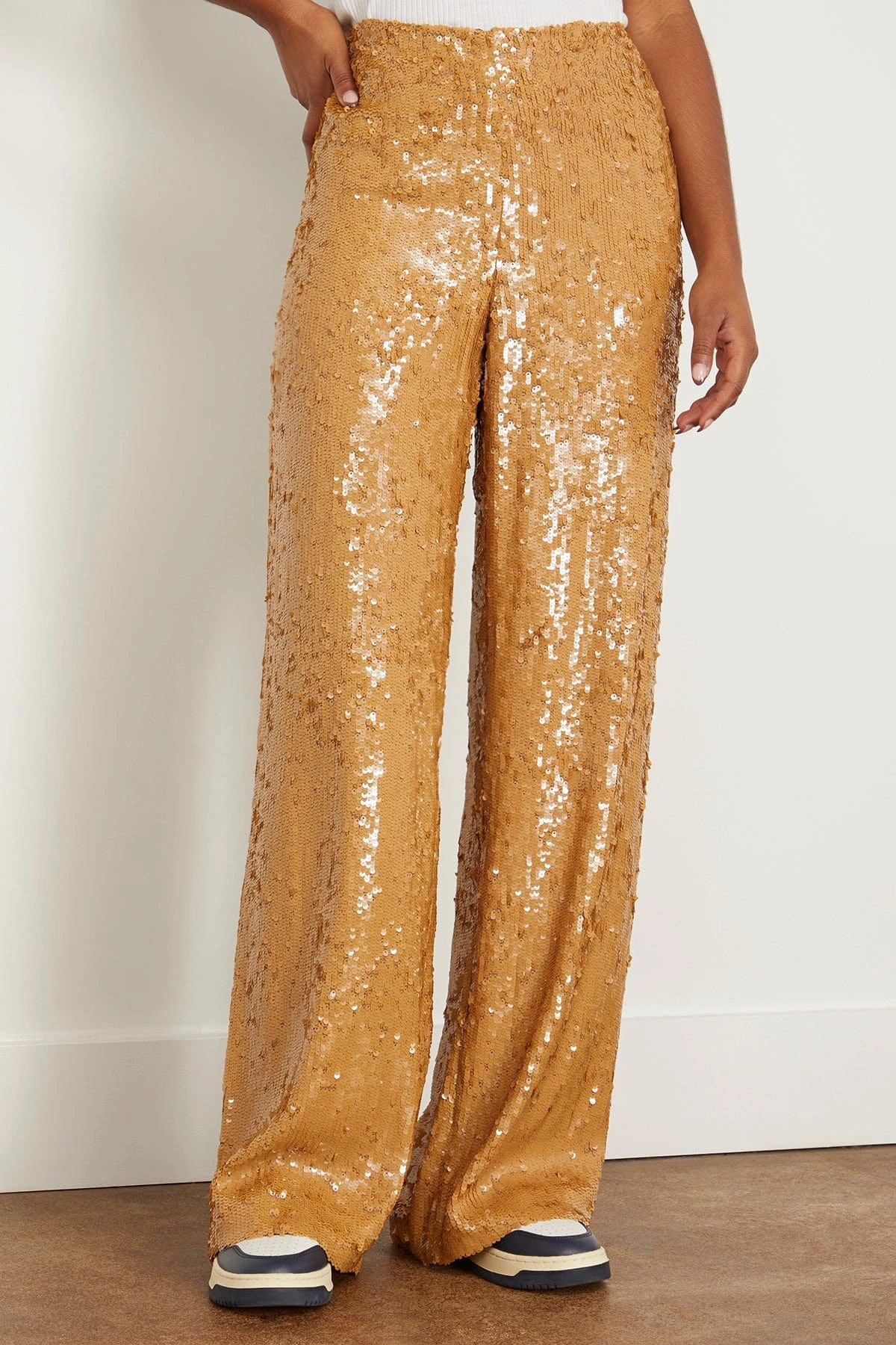 Dries Van Noten Puvis Bis Embroidery Pants In Sand - Image 3
