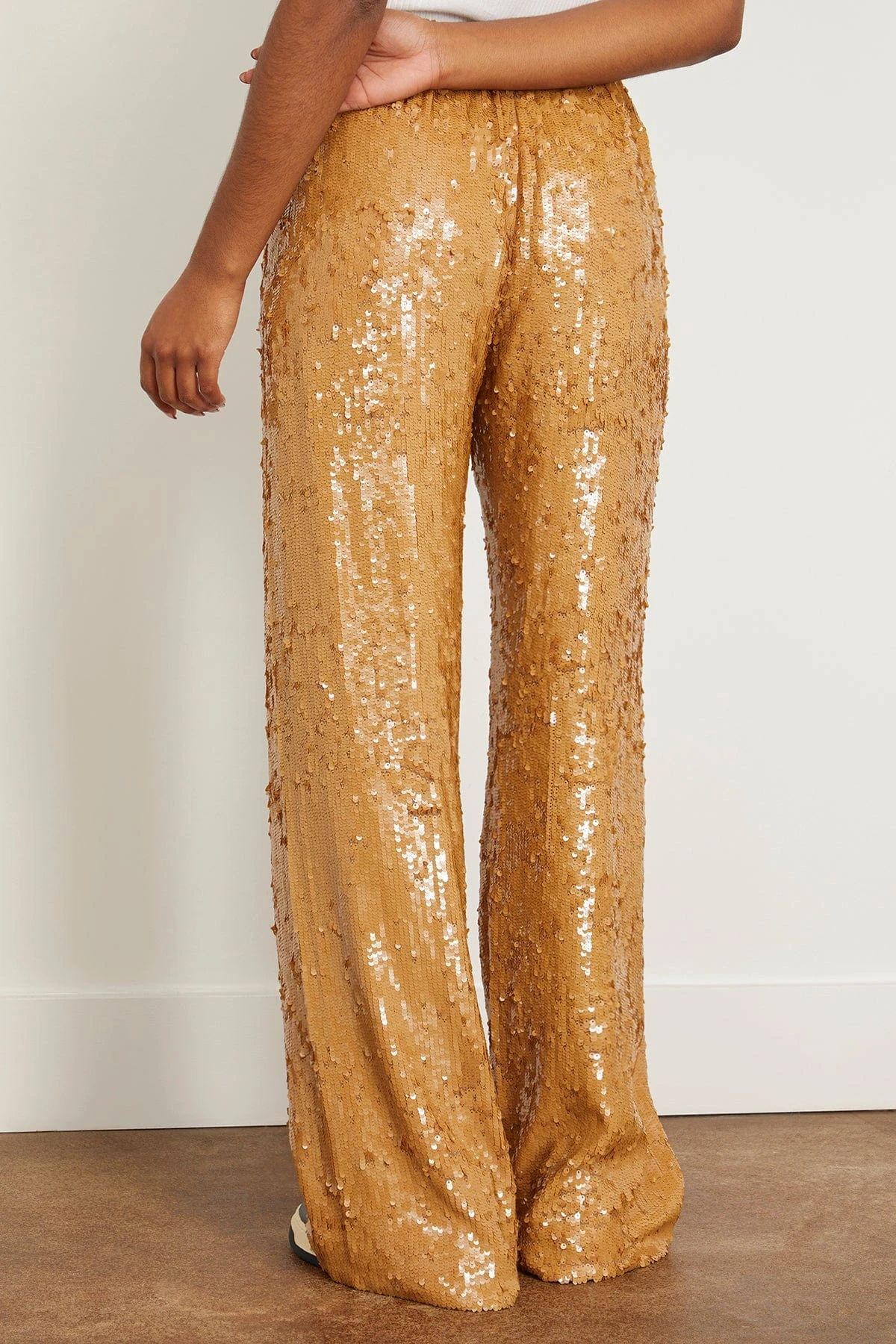 Dries Van Noten Puvis Bis Embroidery Pants In Sand - Image 4