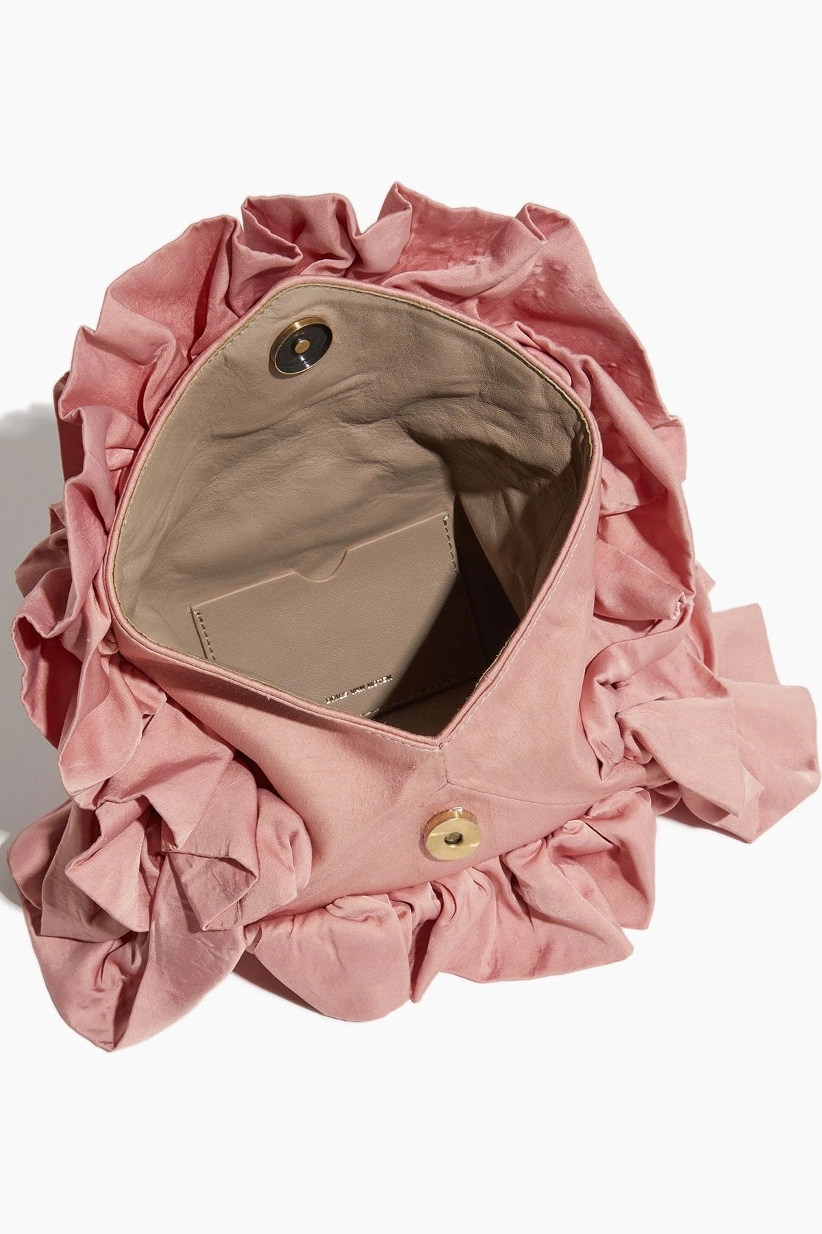 Dries Van Noten Small Ruffle Flap Clutch Bag In Old Rose - Image 4