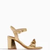 Clarita 75 Flare Sandal In Golden