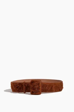 Dries Van Noten Ponyhair Belt In Brown