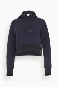 Sacai Sponge Hoodie In Navy