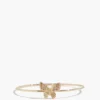 Fluted Butterfly Hook Bangle In 14k Yellow Gold