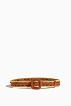 Anselm Square Braided Belt In Camel/Mustard/Eggs