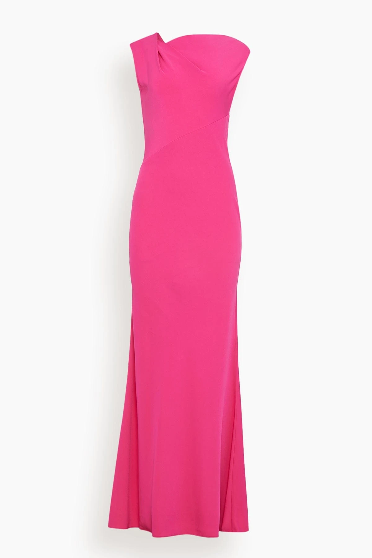 Stretch Cady Maxi Dress In Pink