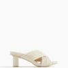 Carola Sandal In Creme Pebble Nappa