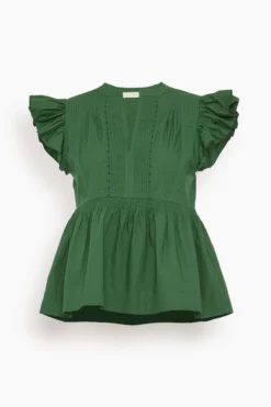 ULLA JOHNSON Luise Top In Juniper