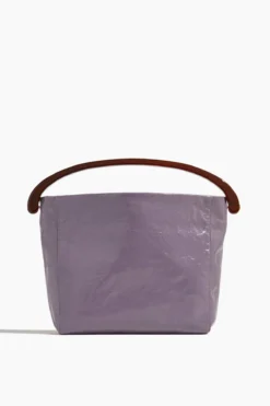 Dries Van Noten Crisp Top Handle Bag In Lilac