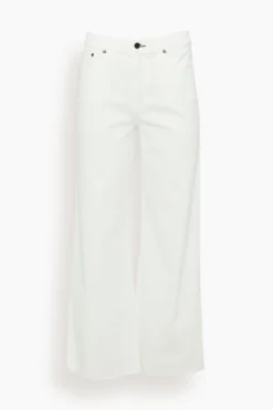 Crop Wide Leg Pant In Ivory