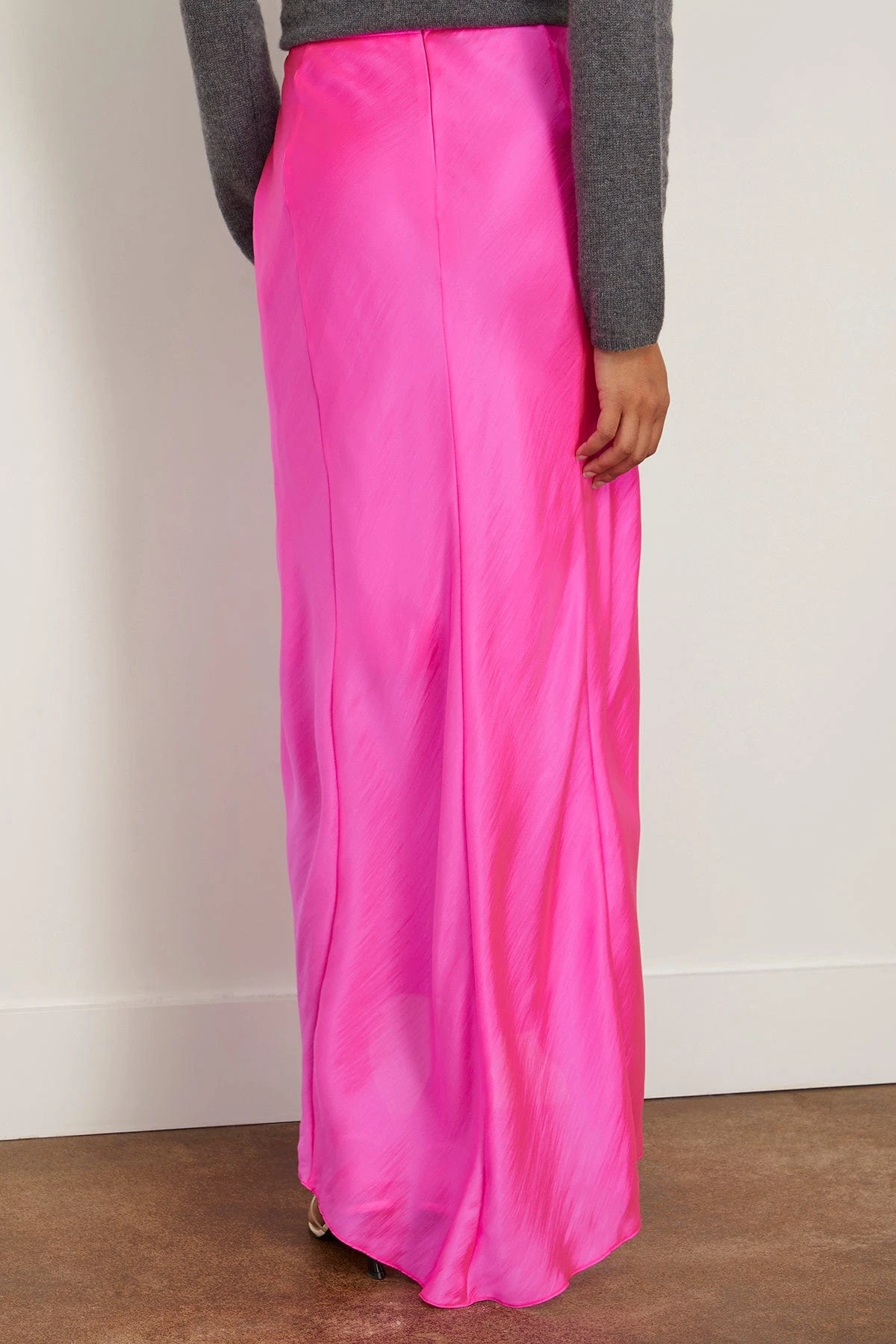 FORTE_FORTE Contemporary Habotai Couture Skirt In Magenta - Image 4