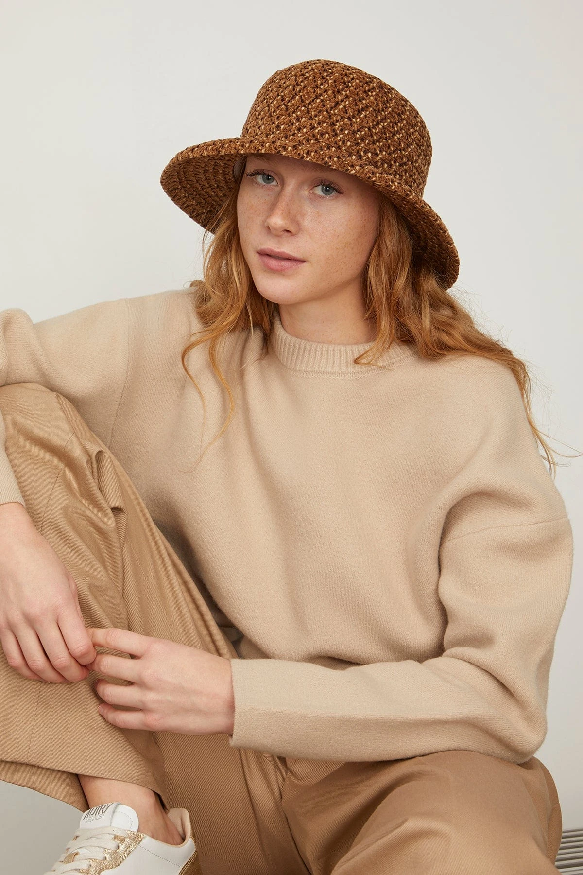 Teddy Hat In Brown/Multi - Image 2