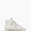 Golden Goose Francy Sneaker In White/Silver/Milk