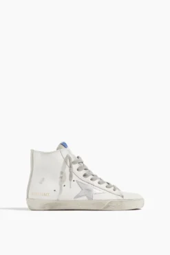 Golden Goose Francy Sneaker In White/Silver/Milk