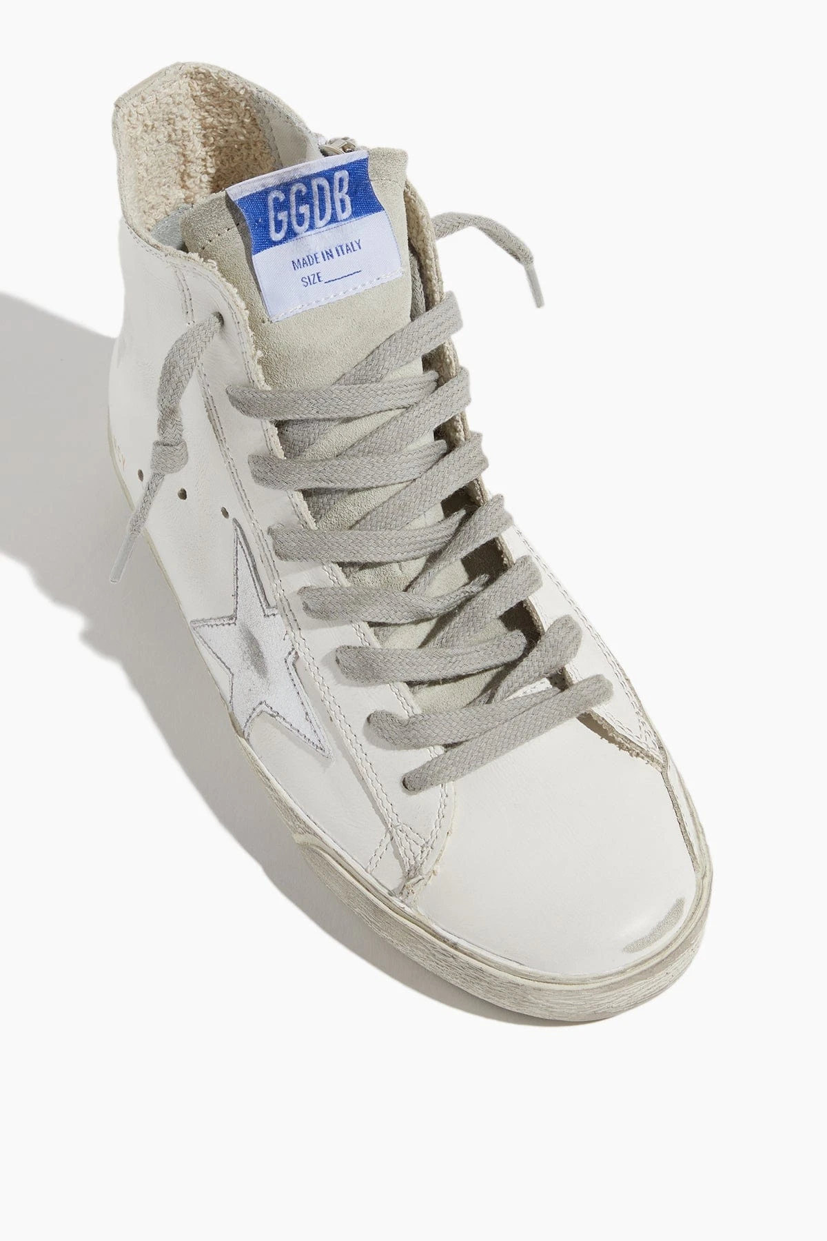 Golden Goose Francy Sneaker In White/Silver/Milk - Image 4