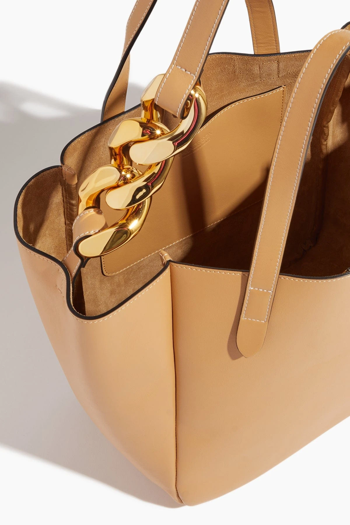 JW Anderson Chain Strap Small Cabas Bag In Light Beige - Image 5