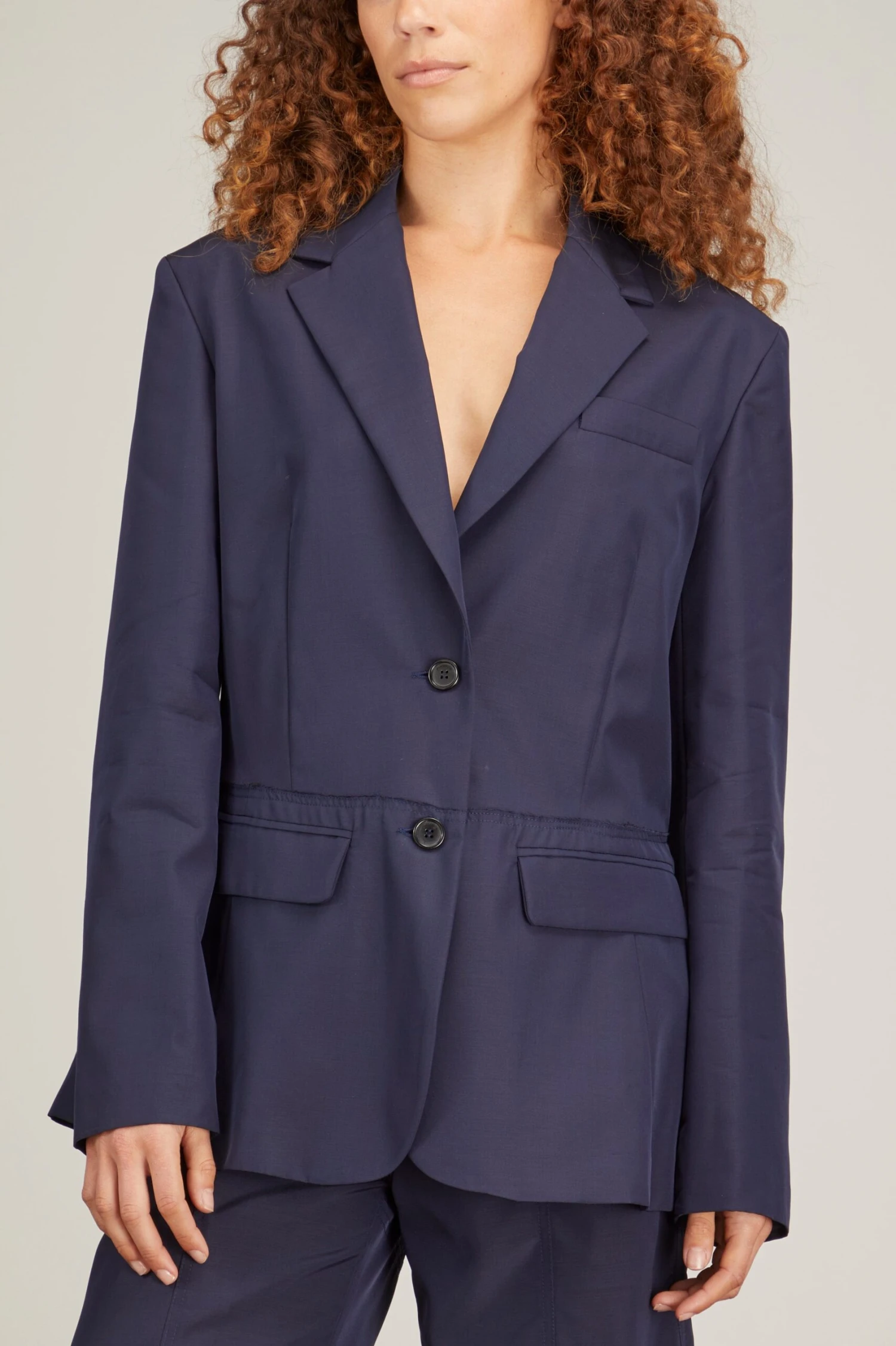 JW Anderson Deconstructed Jacket In Navy - Image 3