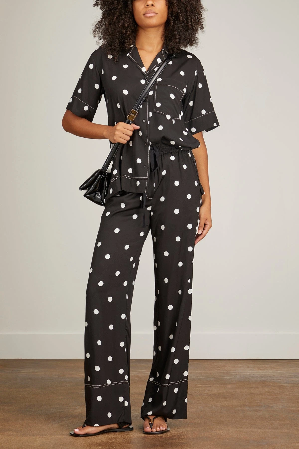 Olive Short Sleeve Shirt In Spot - Image 2