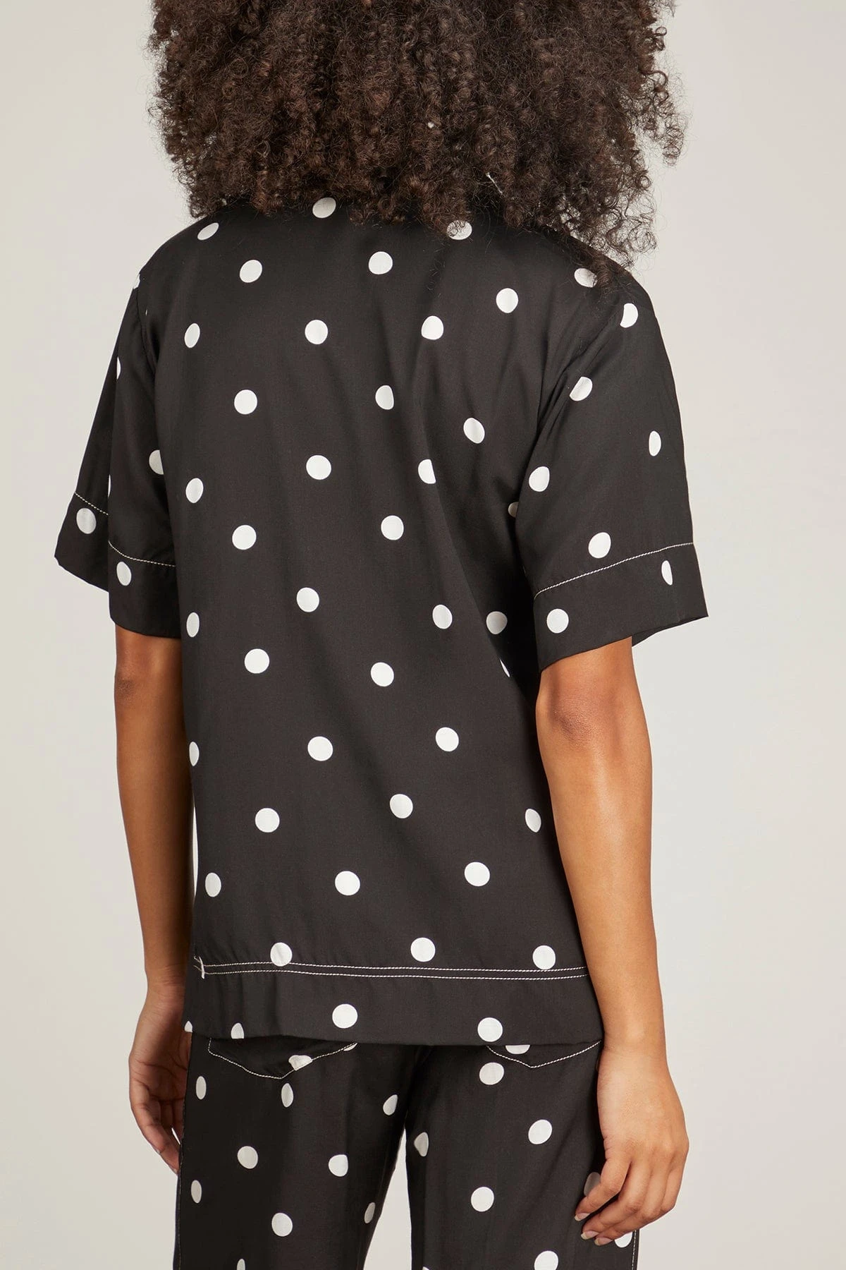 Olive Short Sleeve Shirt In Spot - Image 4