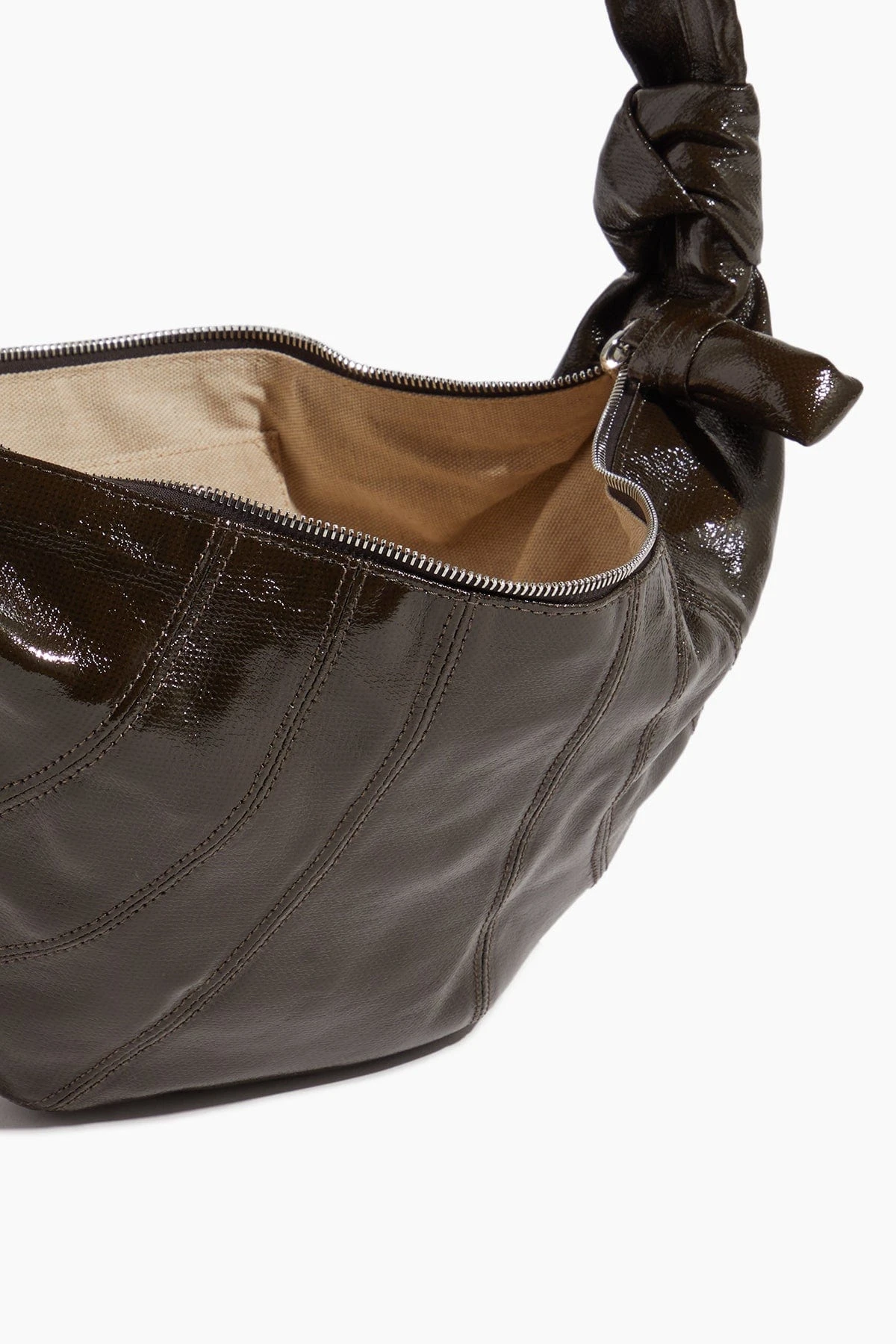 Lemaire Medium Croissant Bag In Peat Green - Image 5