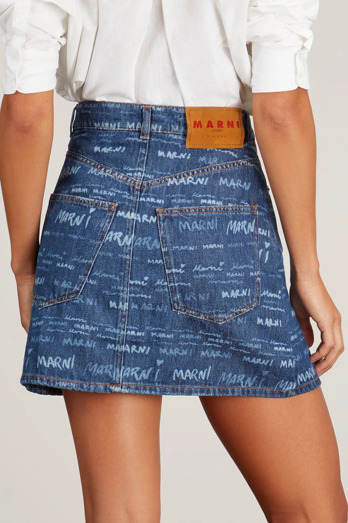 Marni Skirt In Iris Blue - Image 4