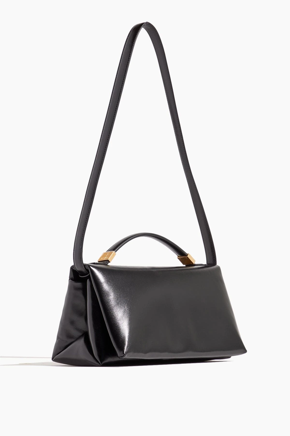 Marni Prisma Top Handle EW Bag In Black - Image 4