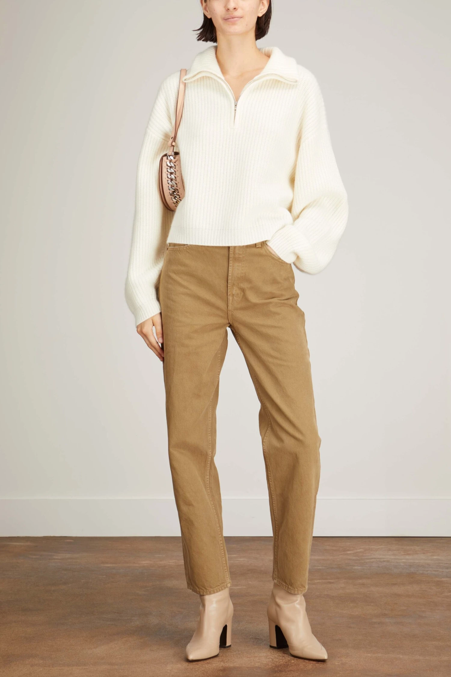 MOTHER High Waisted Double Stack Ankle Jean In Army Green - Image 2