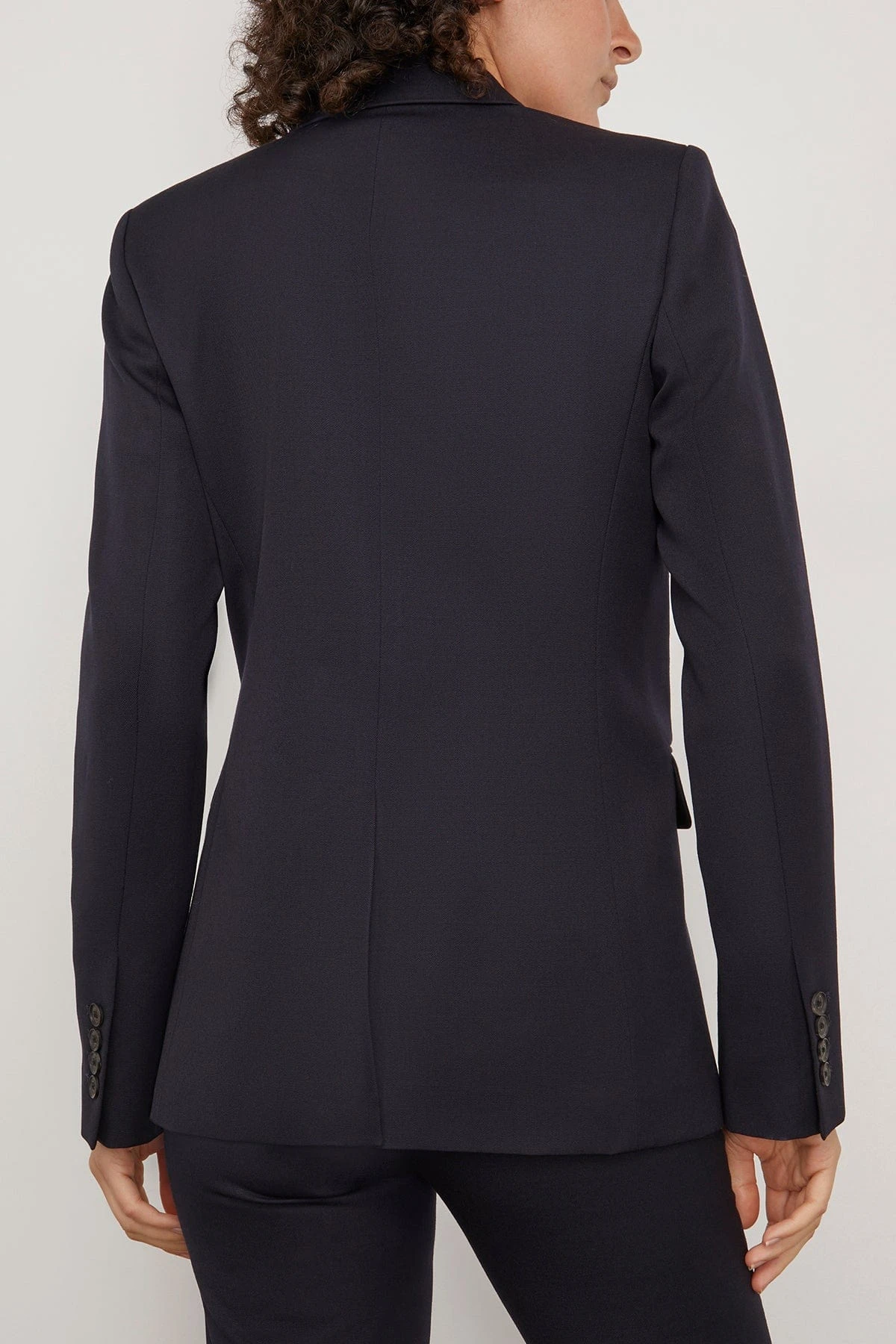 NILI LOTAN Adele Single Breasted Tailored Jacket In Dark Navy - Image 4