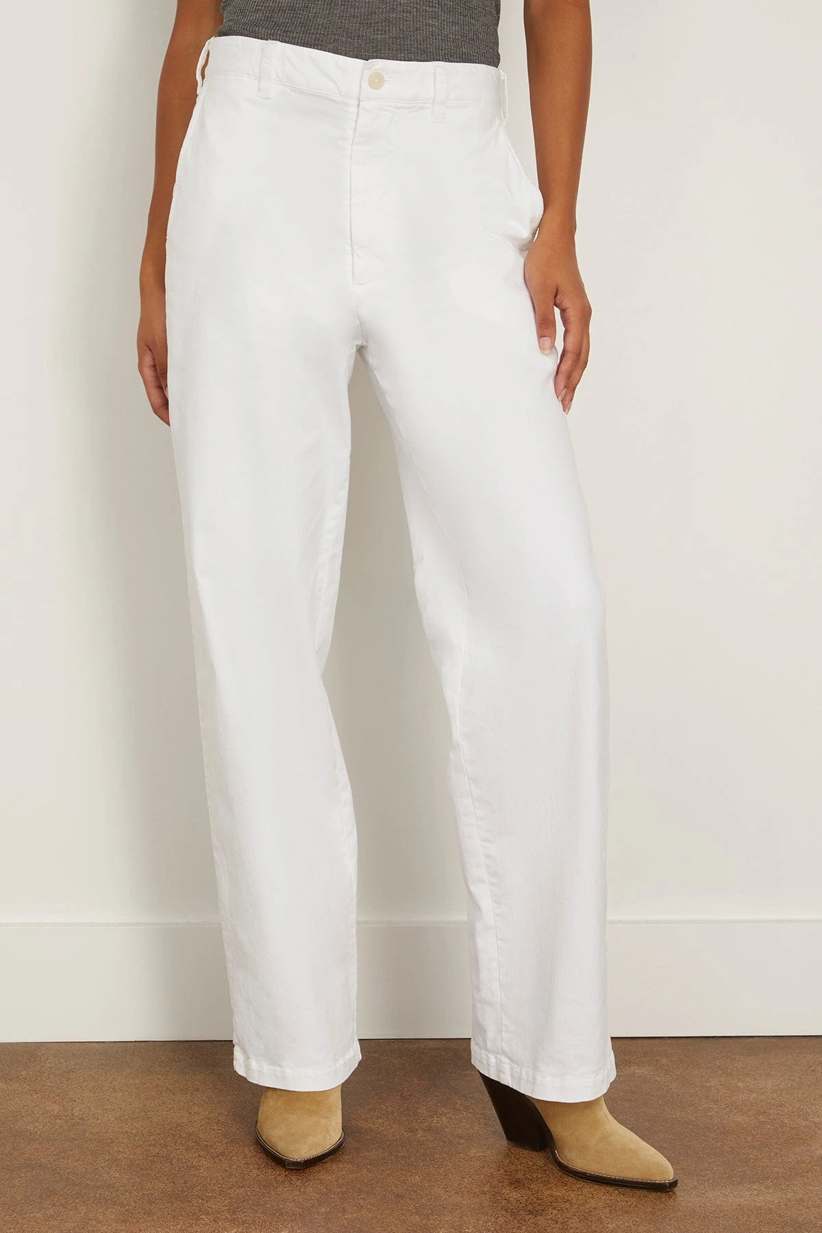 NILI LOTAN Eliot Boy Pant In White - Image 3