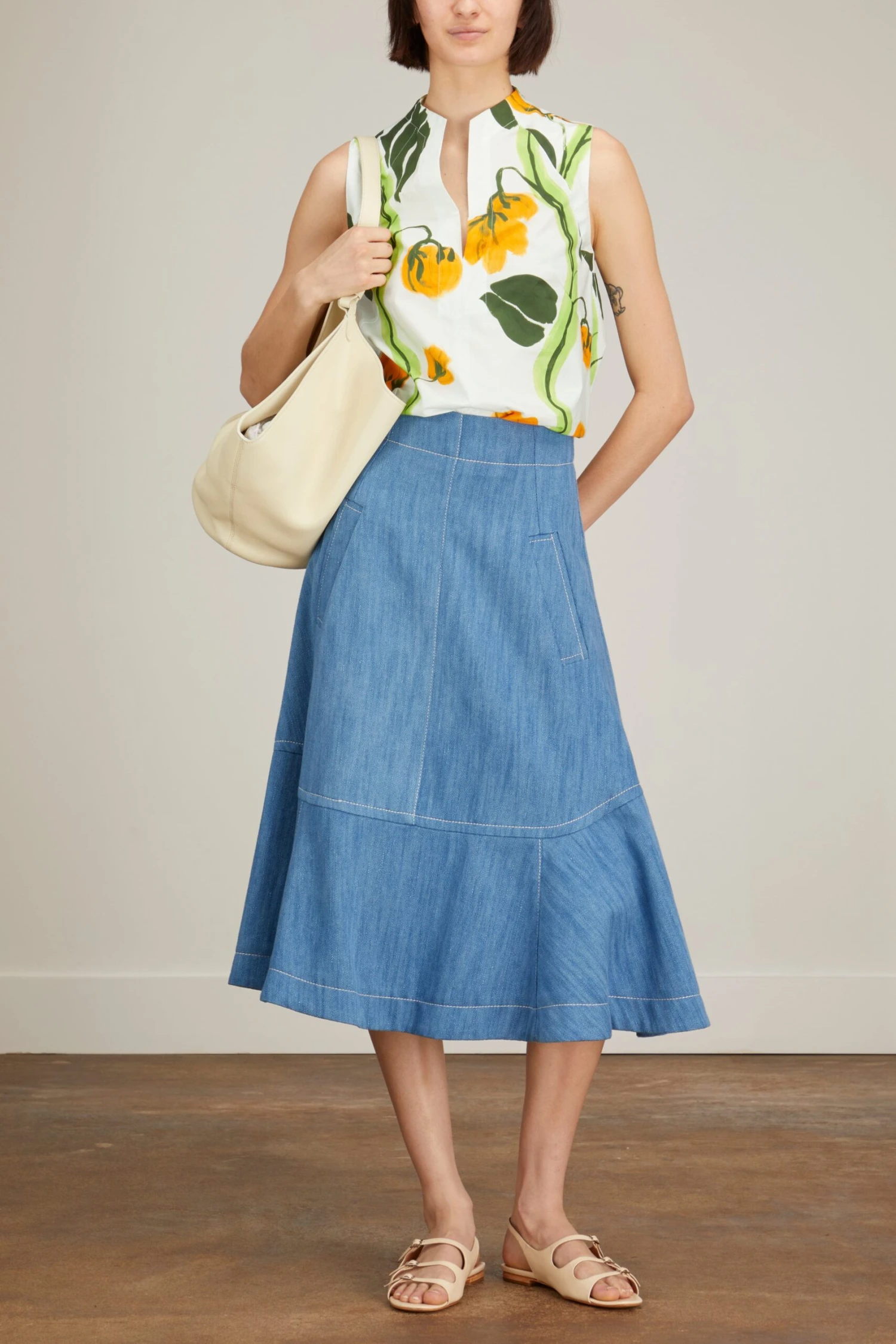 Skirt In Light Indigo - Image 2