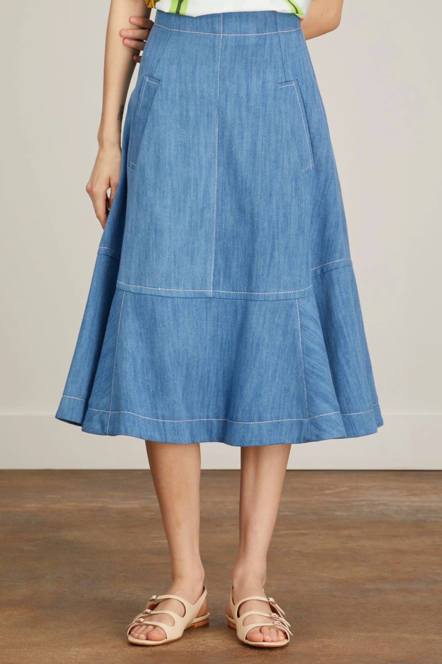 Skirt In Light Indigo - Image 3