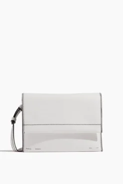 Small Accordion Flap Bag In Optic White