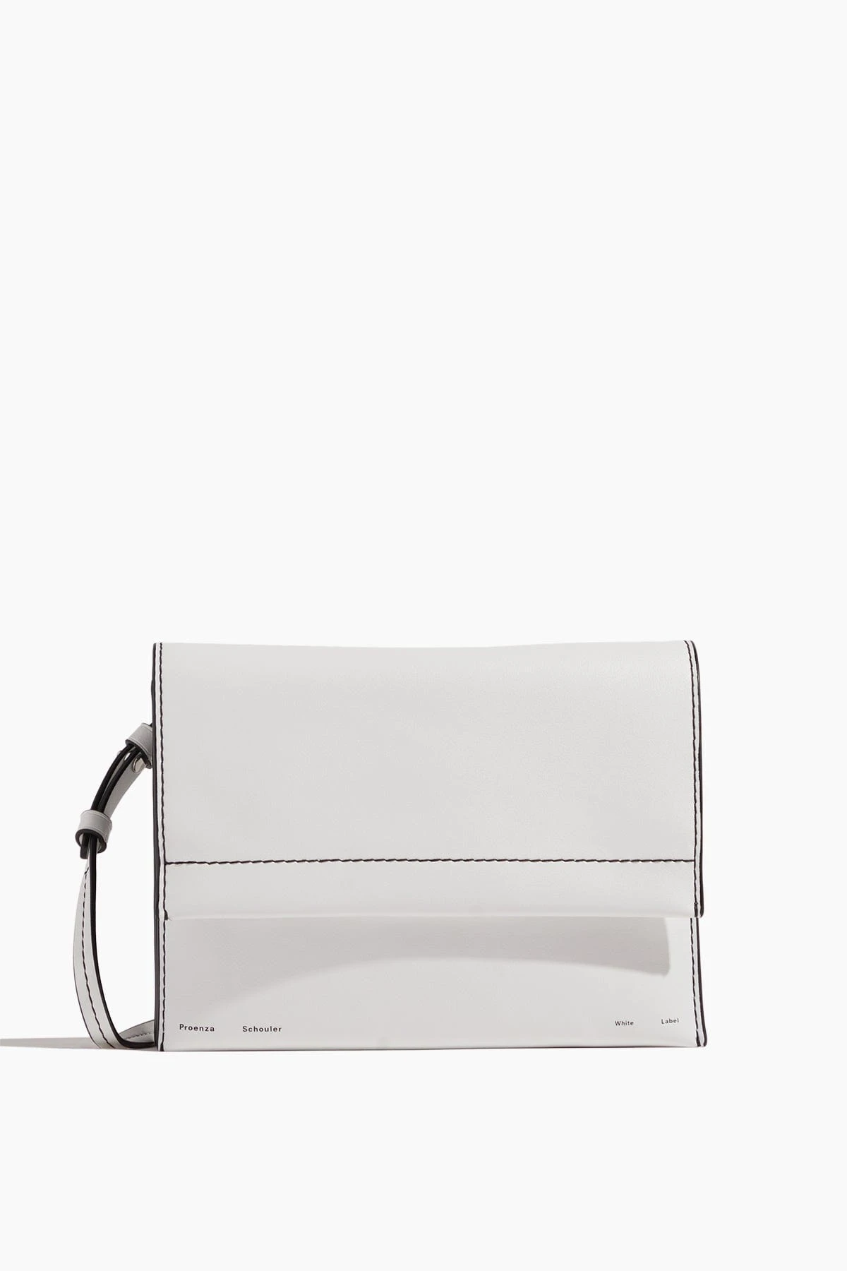 Small Accordion Flap Bag In Optic White