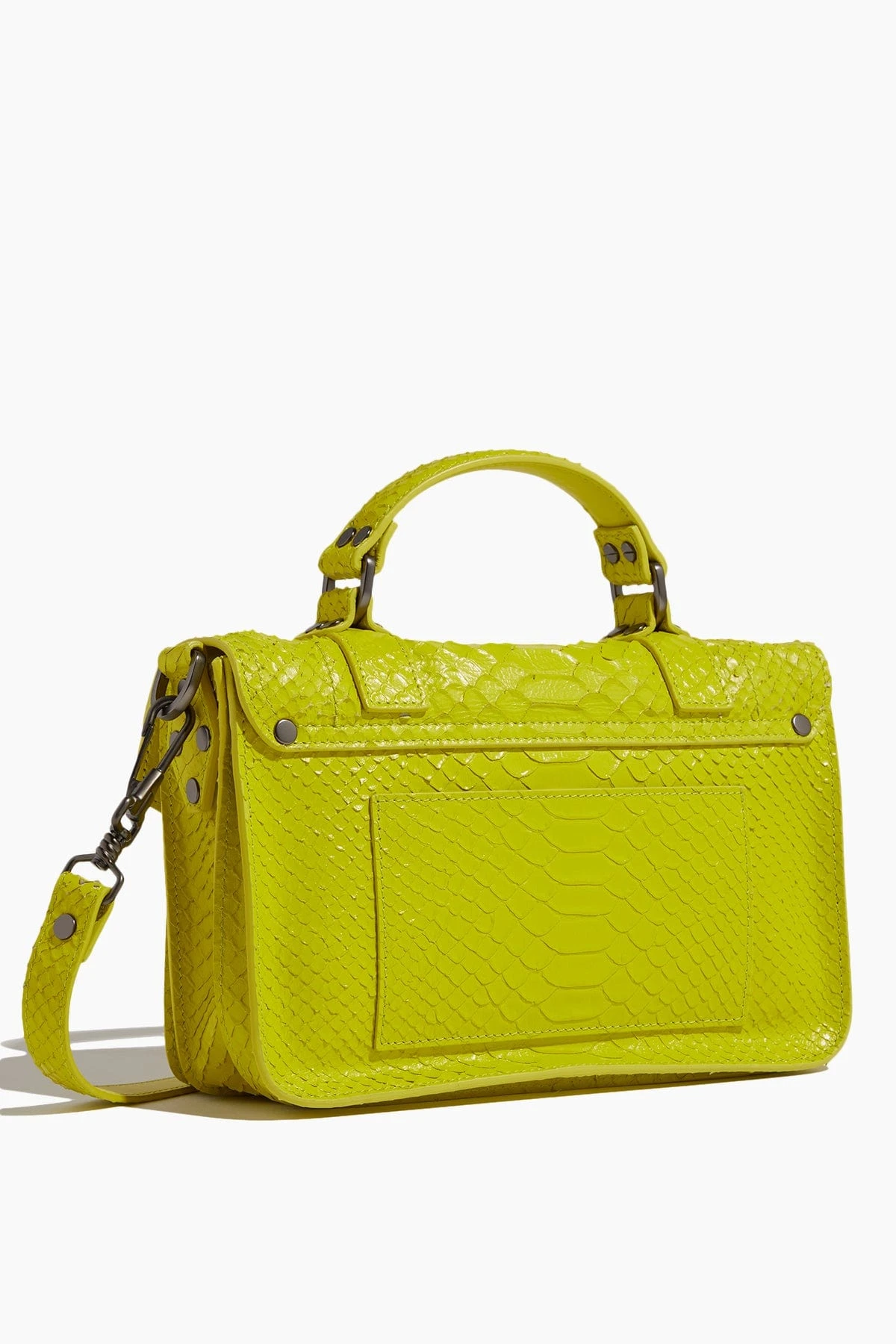 PROENZA SCHOULER Carved Python PS1 Tiny Bag In Sulphur - Image 6