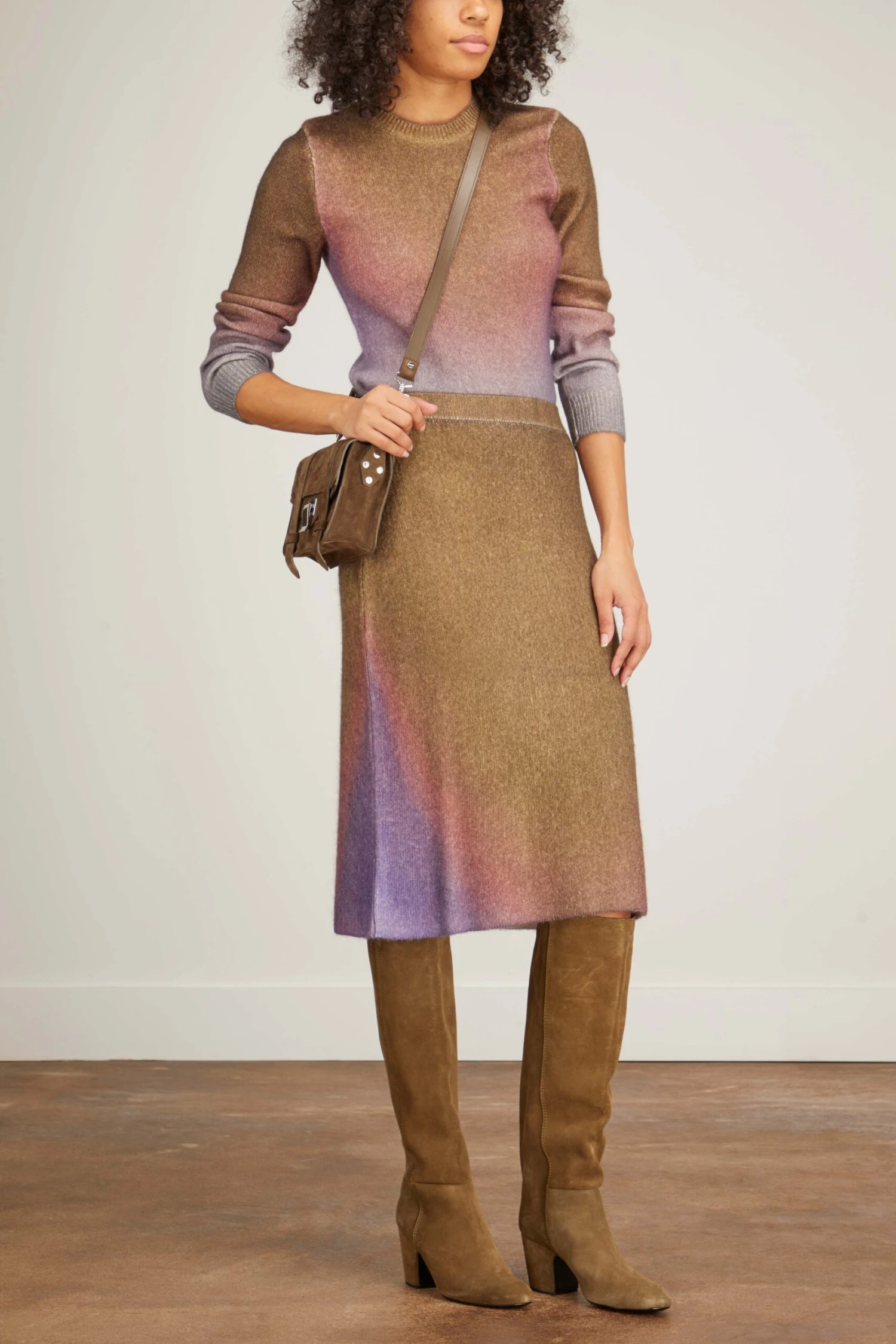Feit Skirt In Purple - Image 2