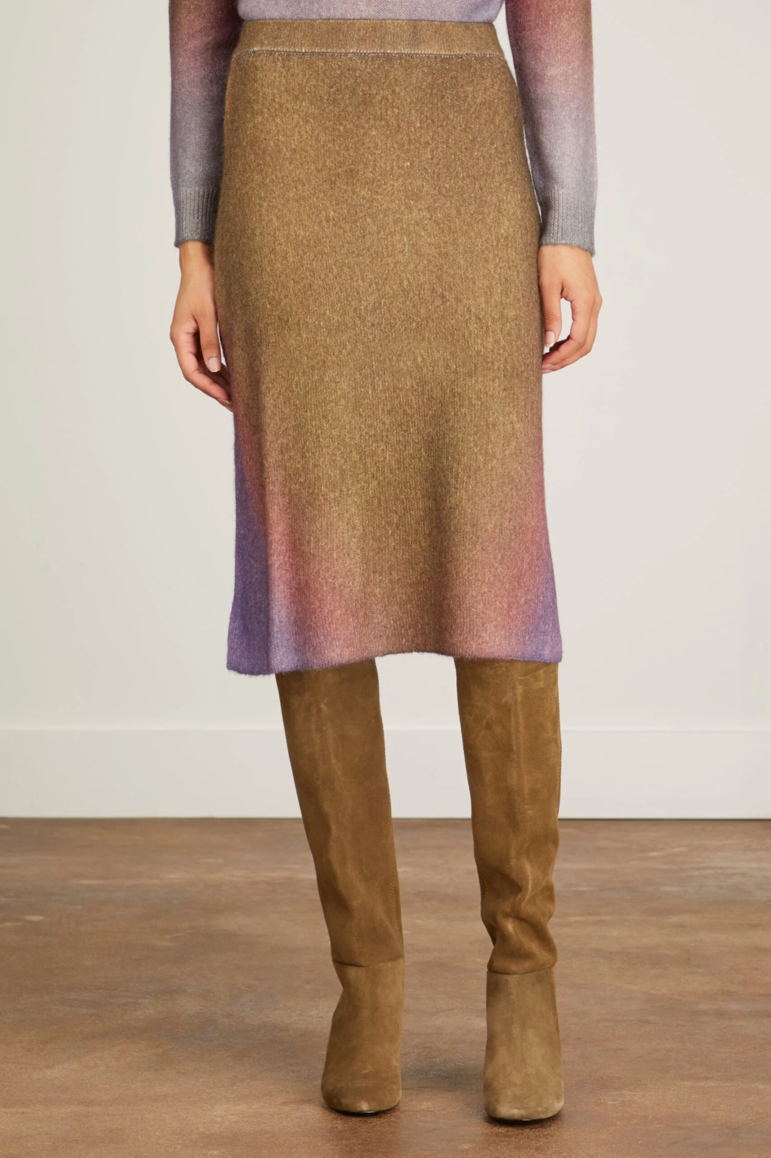 Feit Skirt In Purple - Image 3