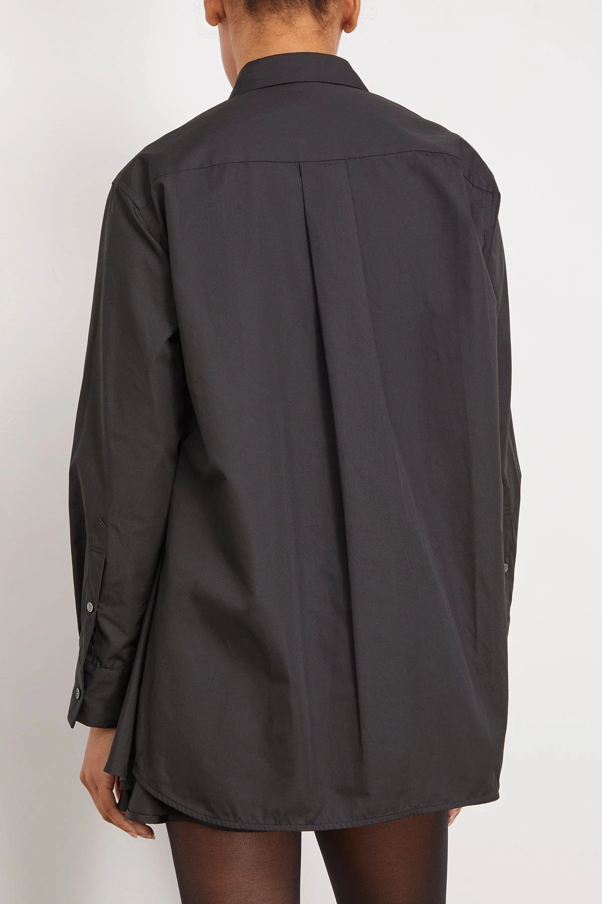 Sacai Cotton Poplin Dress In Black - Image 4