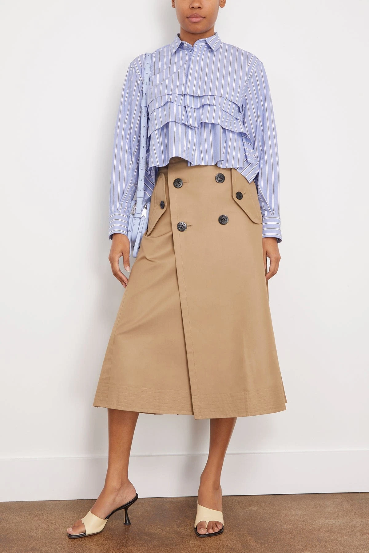 Sacai Cotton Poplin Shirt In Stripe - Image 2