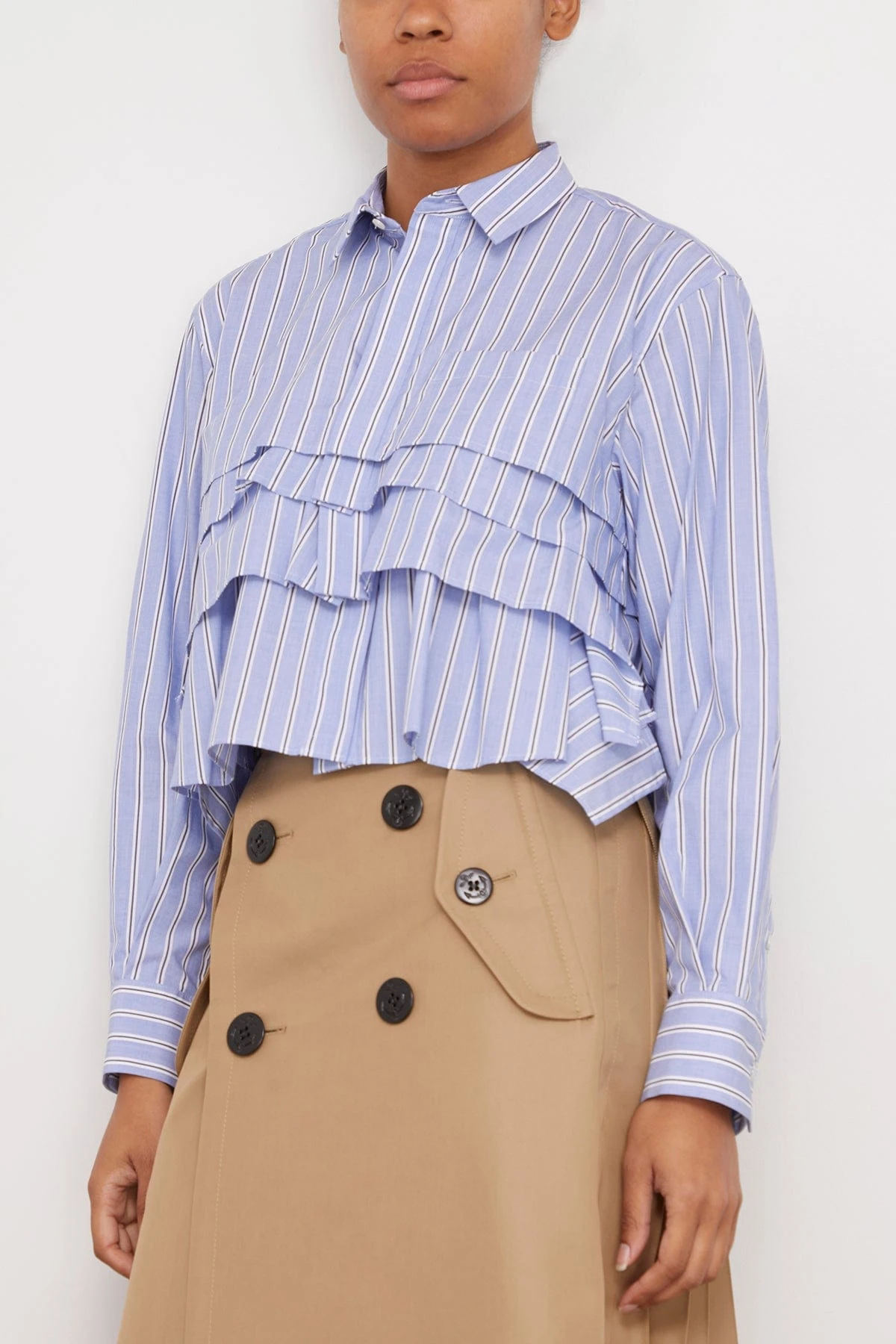 Sacai Cotton Poplin Shirt In Stripe - Image 3