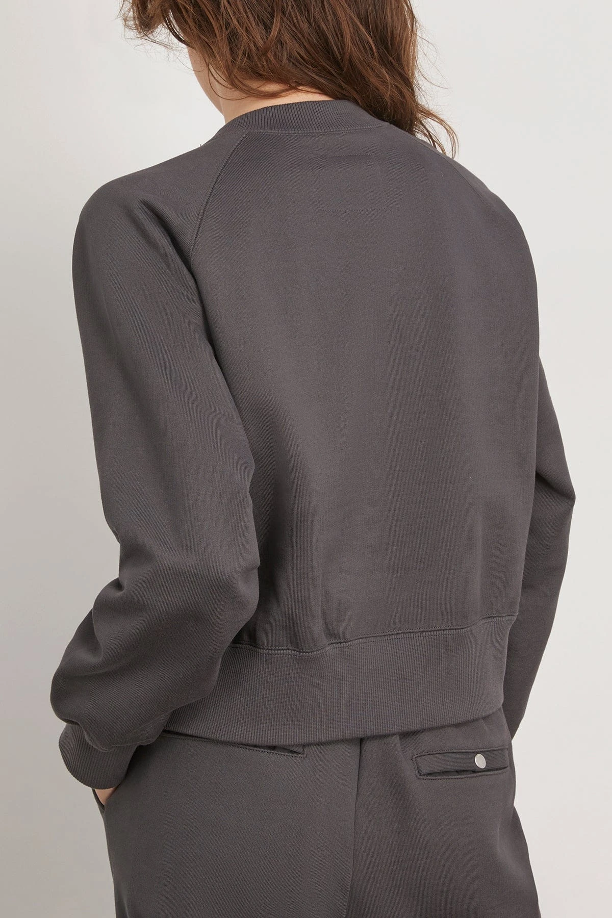 Sacai Sweat Jersey Pullover In Charcoal Gray - Image 4