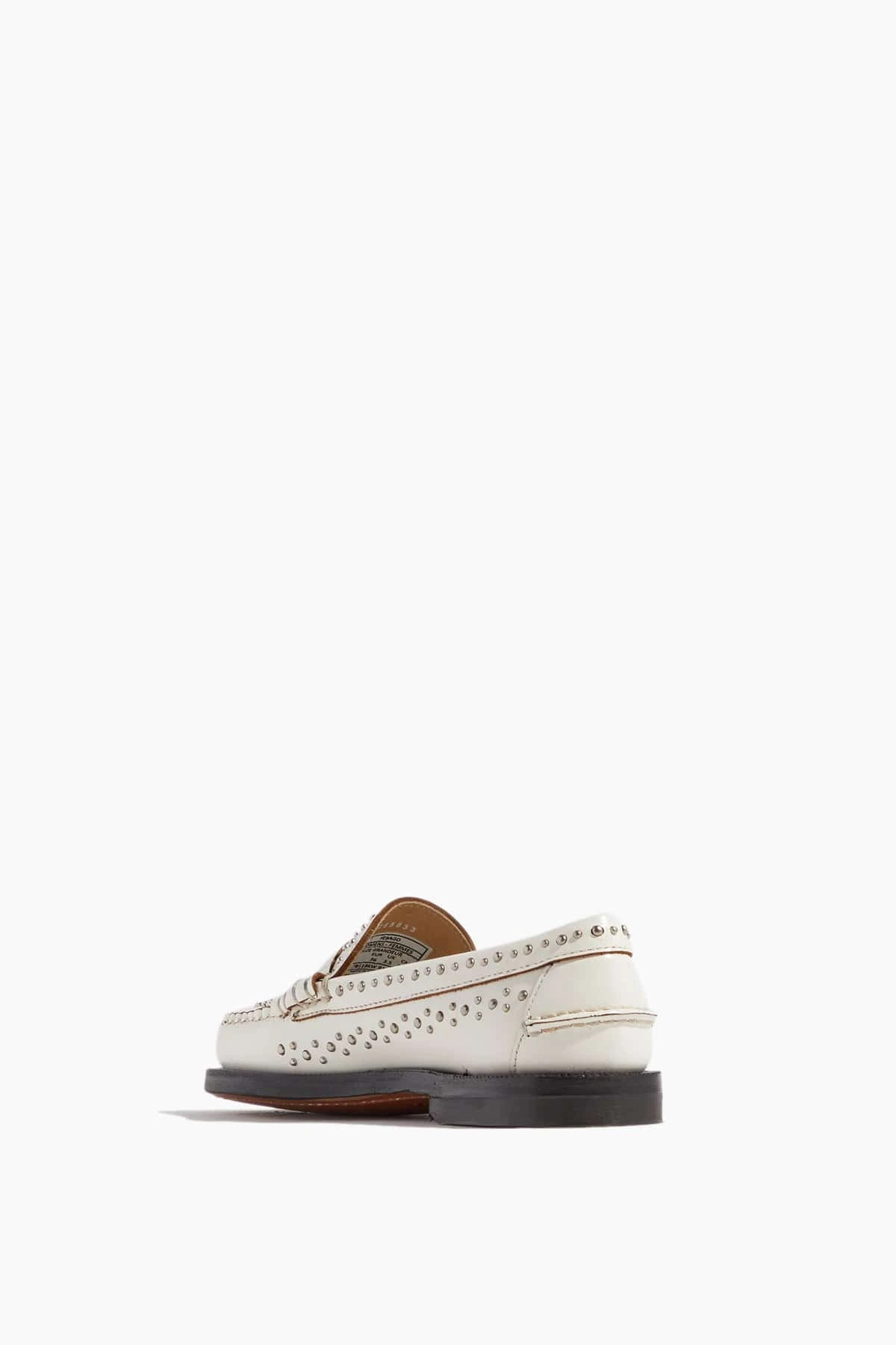 Sebago Dan Stud Loafer In White - Image 3