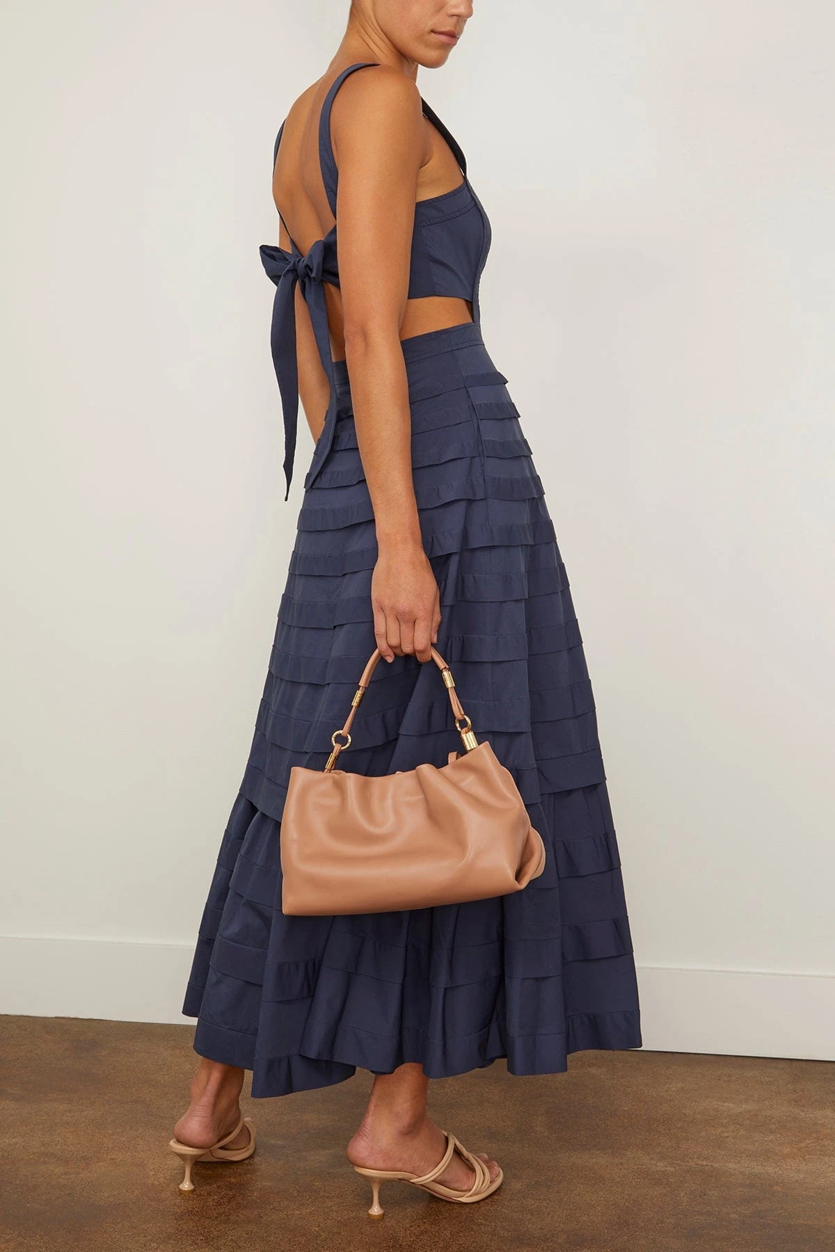 Sicillia Sleeveless Pintuck Midi Dress In Midnight - Image 2