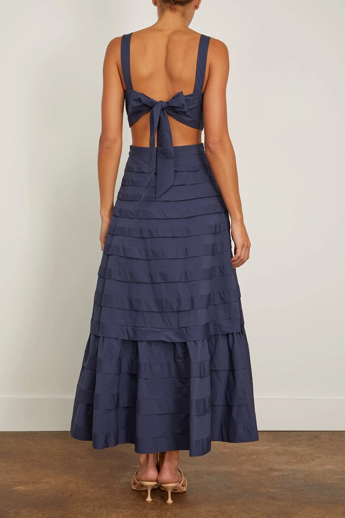 Sicillia Sleeveless Pintuck Midi Dress In Midnight - Image 4