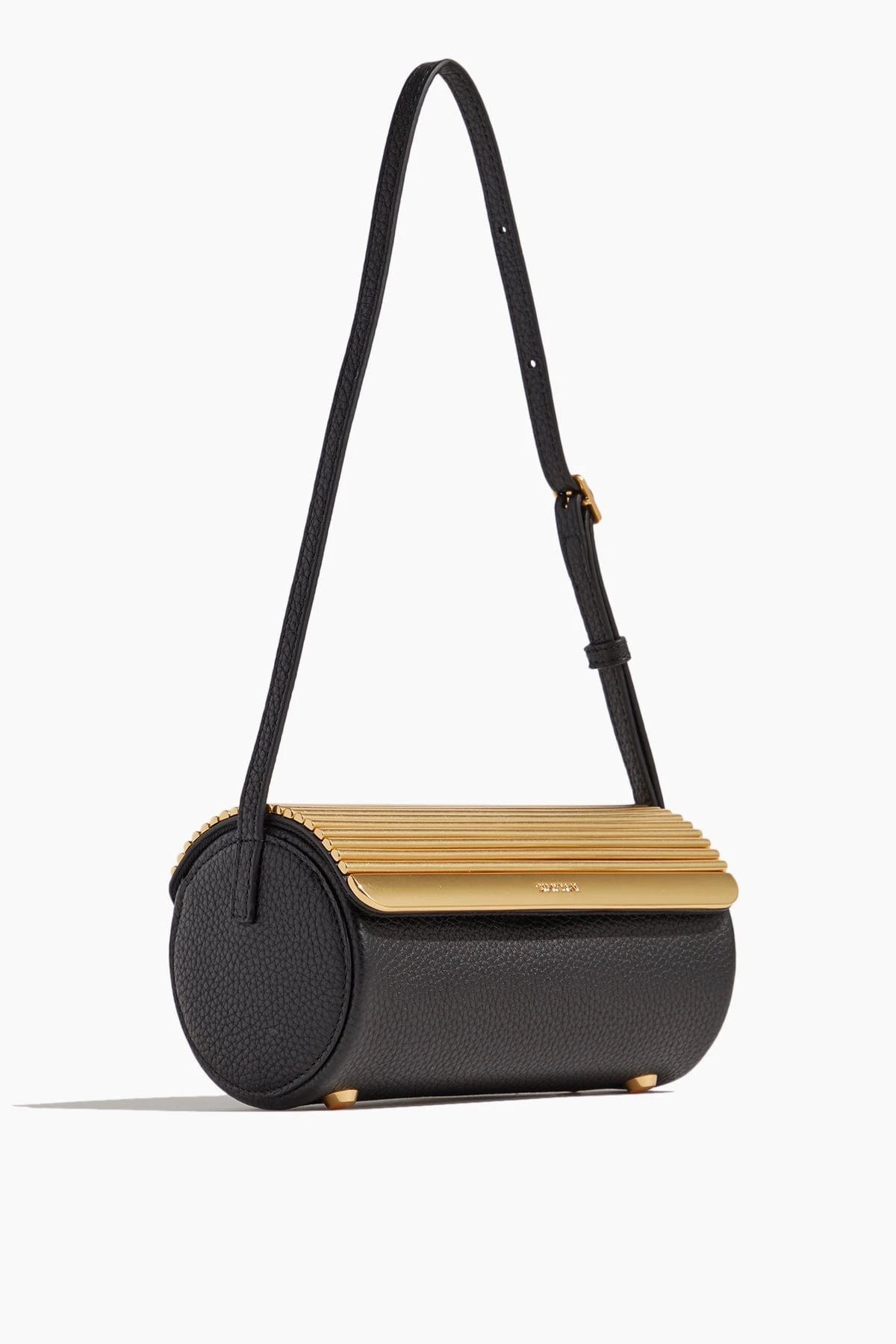 Rola Cylinder Metal Shoulder Bag In Black - Image 3