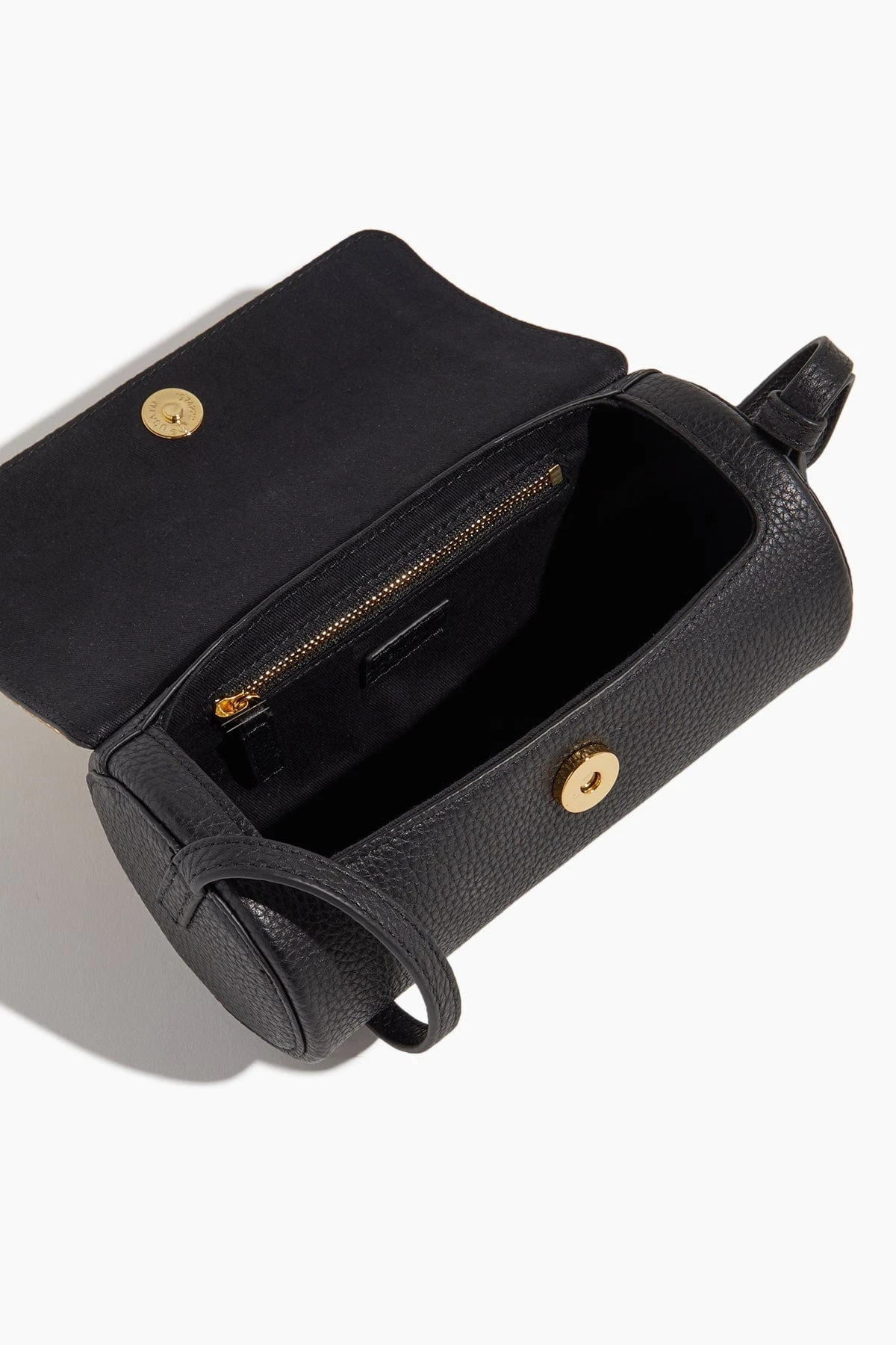 Rola Cylinder Metal Shoulder Bag In Black - Image 4